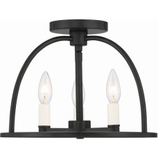 Crystorama Abbott Semi Flush ABB-3003-BK_CEILING