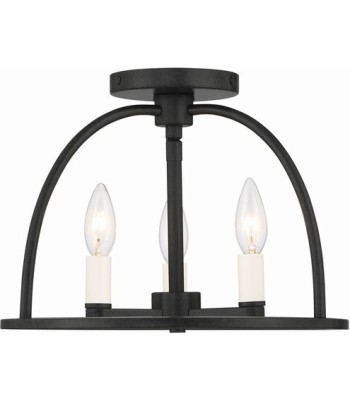 Crystorama Abbott Semi Flush ABB-3003-BK_CEILING