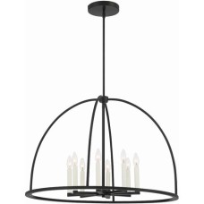 Crystorama Abbott Chandelier ABB-3008-BK