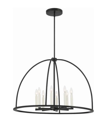 Crystorama Abbott Chandelier ABB-3008-BK