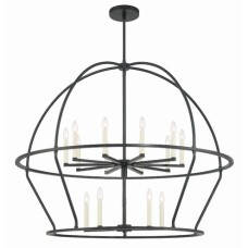 Crystorama Abbott Chandelier ABB-3029-BK