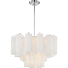 Crystorama Addis Chandelier ADD-308-CH-WH