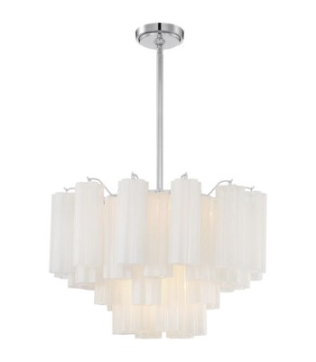 Crystorama Addis Chandelier ADD-308-CH-WH
