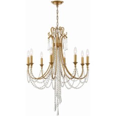 Crystorama Arcadia Chandelier ARC-1908-GA-CL-MWP