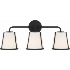 Crystorama Fulton Bathroom Vanity Light FUL-913-BK