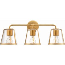 Crystorama Fulton Bathroom Vanity Light FUL-913-GA-CL