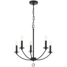 Crystorama Mila Chandelier MIL-8005-BK