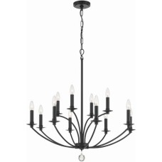 Crystorama Mila Chandelier MIL-8012-BK
