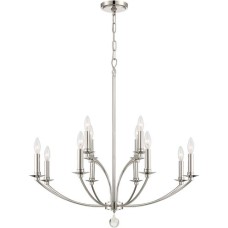 Crystorama Mila Chandelier MIL-8012-PN
