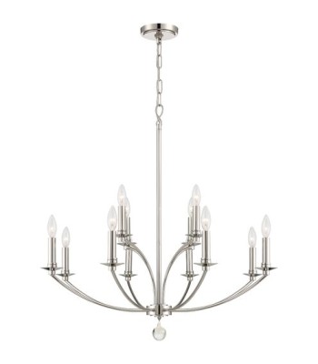 Crystorama Mila Chandelier MIL-8012-PN