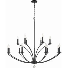 Crystorama Mila Chandelier MIL-8015-BK