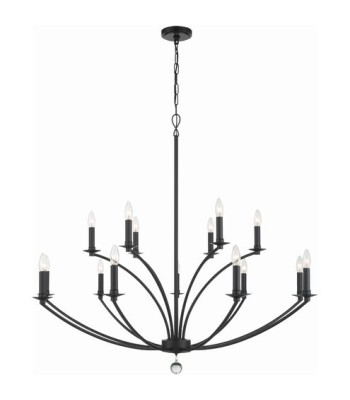 Crystorama Mila Chandelier MIL-8015-BK