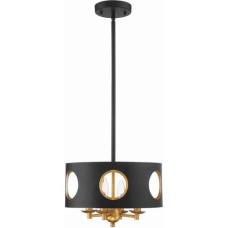 Crystorama Odelle Mini Chandelier ODE-700-BK-GA