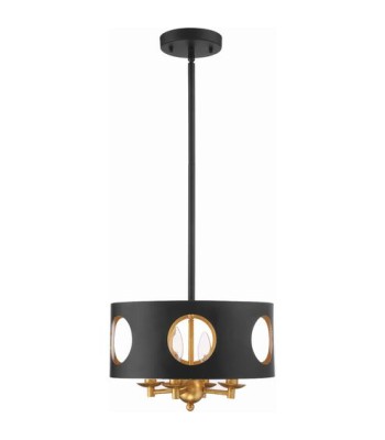 Crystorama Odelle Mini Chandelier ODE-700-BK-GA