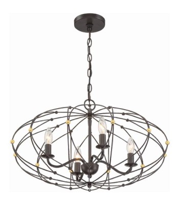 Crystorama Zucca Chandelier ZUC-A9034-EB-GA