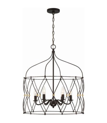 Crystorama Zucca Chandelier ZUC-A9035-EB-GA
