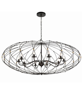 Crystorama Zucca Chandelier ZUC-A9039-EB-GA