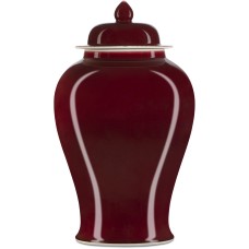 Currey Oxblood Temple Jar 1200-0686