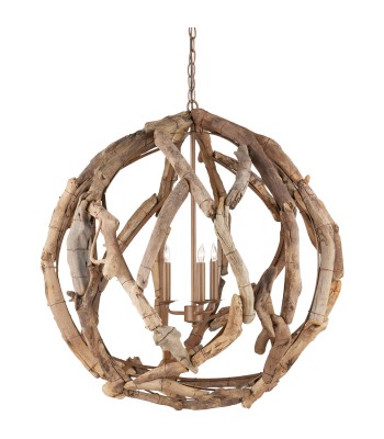 Currey Driftwood Orb Chandelier 9078