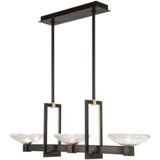 Fine Art Delphi Linear Ceiling Pendant 897040-3ST