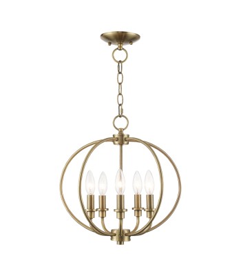 Livex Milania Chandelier/Semi-Flush 4665-01