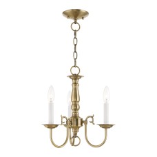 Livex Williamsburgh Convertible Mini Chandelier/Semi-Flush 5013-01