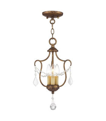 Livex Chesterfield Convertible Mini Chandelier/Semi-Flush 6420-71
