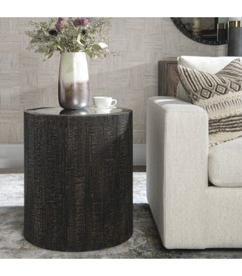 Uttermost Sequoia Mirrored Drum Table 25289