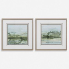 Uttermost Soft Sage Abstract Landscape Prints 32356