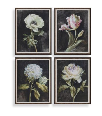 Uttermost Florals On Black Framed Prints 32426