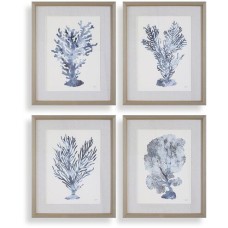 Uttermost Shibori Coral Framed Prints 32428